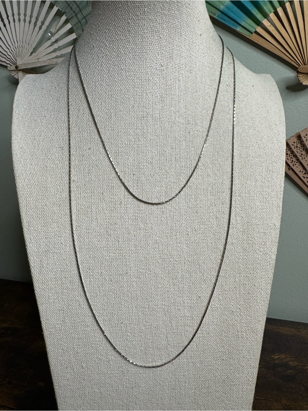Two Silver Tone Chains 18β and 26β